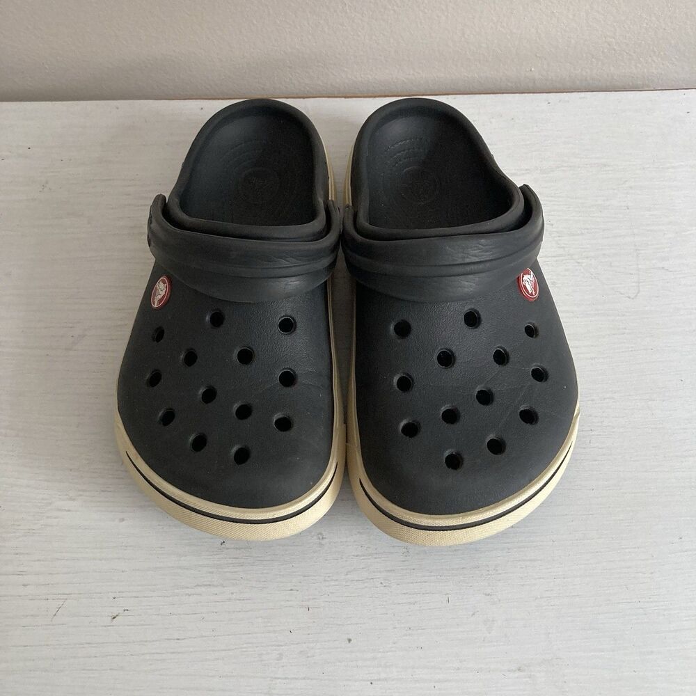 Crocs Kids Classic Crocbands Clogs Youth Unisex Shoes Size J3 Black Comfort - Picture 2 of 10